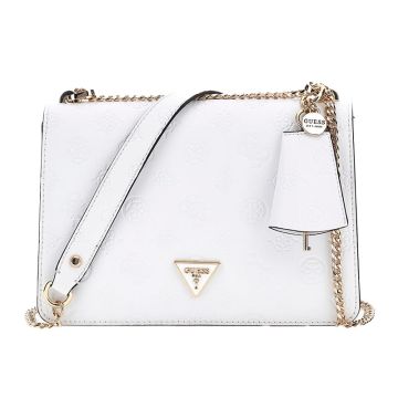 Γυναικεία τσάντα crossbag/χιαστί GUESS HWPG922021 WHITELOGO JENA λευκό