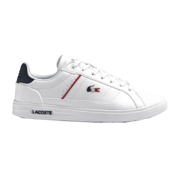 Ανδρικά sneakers Lacoste EUROPA PRO TRI 123 1 SMA WHT/NVY/RED 745SMA0117407 λευκό δέρμα