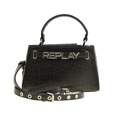 Γυναικεία τσάντα χειρός/χιαστί REPLAY FW3379.002 A0362A.098 μαύρο/γκρι logo