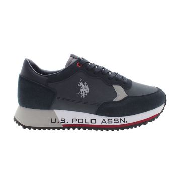 Ανδρικά sneakers U.S.POLO ASSN CLEEF005-DBL SUEDE-ECO LEATHER μπλε