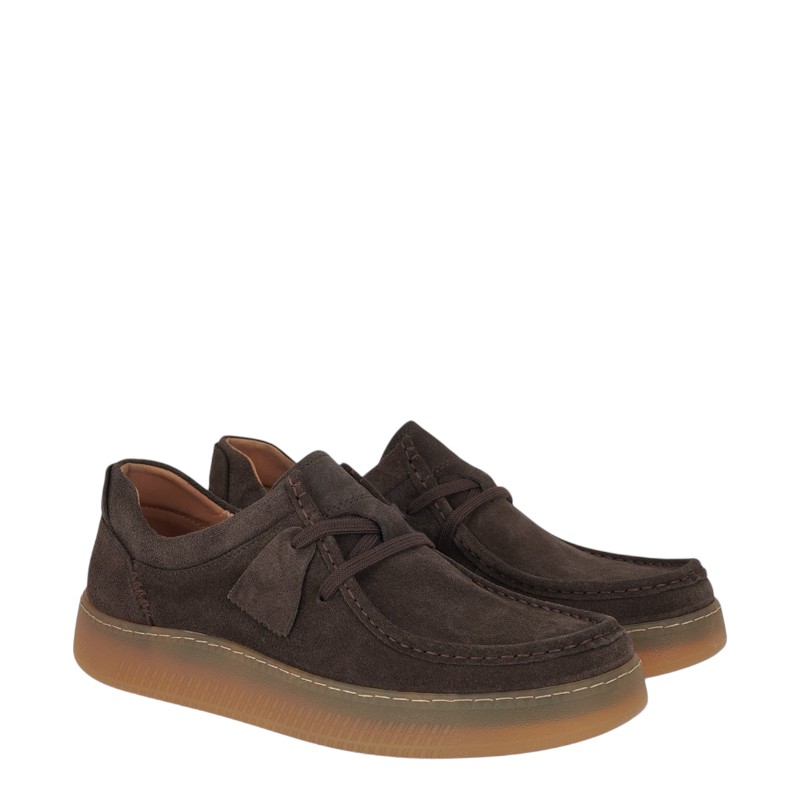 Ανδρικά παπούτσια Giovanni Morelli 893-64L PD34789-3 X564L8932504 COFFEE COW SUEDE καφέ δέρμα καστόρ