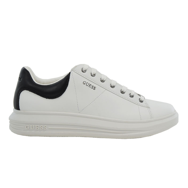 Ανδρικά sneakers GUESS VIBO FM5VIBELE12-WHBLK λευκό δέρμα Ανδρικά >Κατηγορίες>Ανδρικά Sneakers