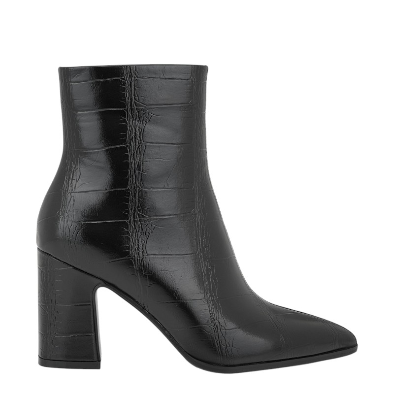Γυναικεία μποτάκια Seven 121-67V X367V1214024 BLACK CROCO μαύρο