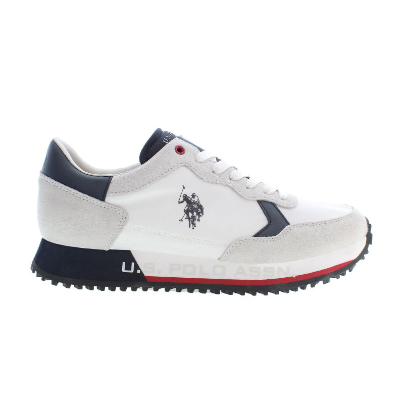 Ανδρικά sneakers U.S.POLO ASSN CLEEF001A-WHI-DBL09 NYLON-SUEDE λευκό Ανδρικά >Κατηγορίες>Ανδρικά Sneakers